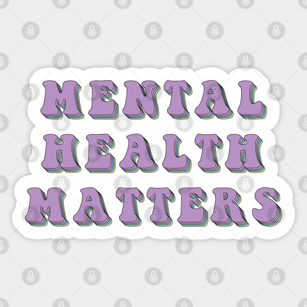 Mental Health Matters Sticker by Gold Star Creative